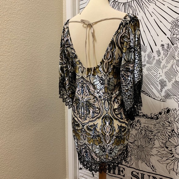 🌈 Gorgeous velvet lace boho top - Picture 7 of 11